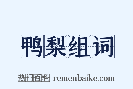 鸭梨组词是什么意思的图片